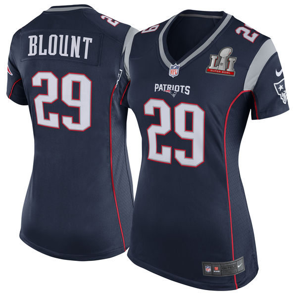 LeGarrette Blount New England Patriots Nike Women's Super Bowl LI Bound Game Jersey - Navy